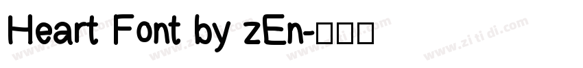 Heart Font by zEn字体转换